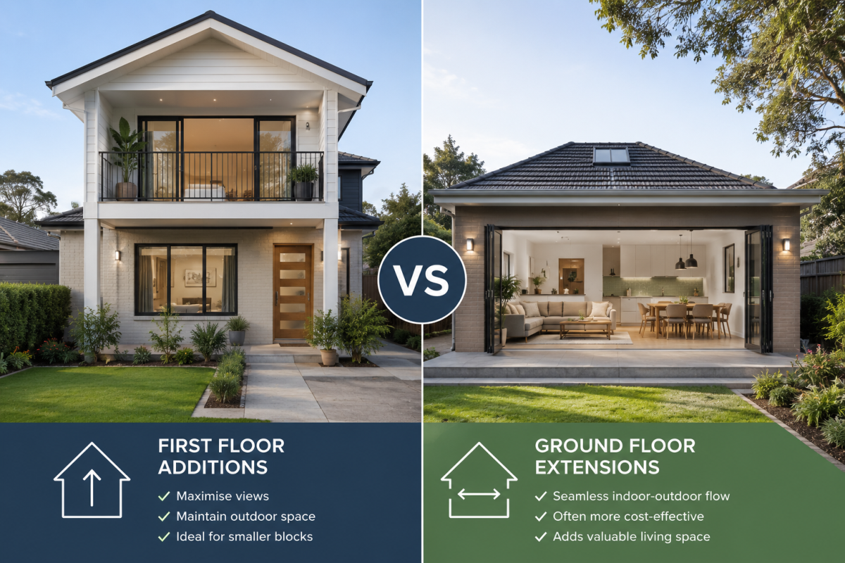 Why First Floor Additions Are Outperforming Ground Floor Extensions in Sydney